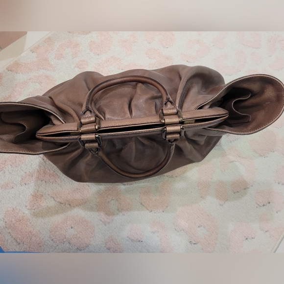 Vintage Fendi Vitello Palma Doctor B Tote Bag Fango - Picture 4 of 7